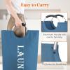 imageLifewit 100L 2Pack Large Laundry Basket Collapsible Laundry Hamper with Aluminum Handles Waterproof Freestanding Dirty Clothes Hampers for Laundry Room Bedroom Dorm Bathroom BlackBlue