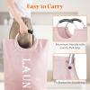 imageLifewit 100L 2Pack Large Laundry Basket Collapsible Laundry Hamper with Aluminum Handles Waterproof Freestanding Dirty Clothes Hampers for Laundry Room Bedroom Dorm Bathroom BlackPink