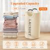 imageLifewit 100L 2Pack Large Laundry Basket Collapsible Laundry Hamper with Aluminum Handles Waterproof Freestanding Dirty Clothes Hampers for Laundry Room Bedroom Dorm Bathroom BlackWhite