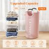 imageLifewit 100L 2Pack Large Laundry Basket Collapsible Laundry Hamper with Aluminum Handles Waterproof Freestanding Dirty Clothes Hampers for Laundry Room Bedroom Dorm Bathroom BlackPink