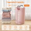 imageLifewit 100L 2Pack Large Laundry Basket Collapsible Laundry Hamper with Aluminum Handles Waterproof Freestanding Dirty Clothes Hampers for Laundry Room Bedroom Dorm Bathroom BlackPink