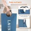 imageLifewit 100L 2Pack Large Laundry Basket Collapsible Laundry Hamper with Aluminum Handles Waterproof Freestanding Dirty Clothes Hampers for Laundry Room Bedroom Dorm Bathroom BlackBlue