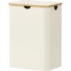 imageLifewit 100L Laundry Basket with Lid Clothes Hampers for Laundry with Bamboo Handles and A Removable Bag Large Foldable Laundry Hamper for Bedroom Bathroom Dorm Laundry Room GrayWhite