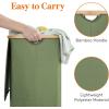 imageLifewit 100L Laundry Basket with Lid Clothes Hampers for Laundry with Bamboo Handles and A Removable Bag Large Foldable Laundry Hamper for Bedroom Bathroom Dorm Laundry Room GrayGreen