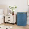 imageLifewit 100L Laundry Basket with Lid Clothes Hampers for Laundry with Bamboo Handles and A Removable Bag Large Foldable Laundry Hamper for Bedroom Bathroom Dorm Laundry Room GrayDark Blue