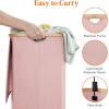 imageLifewit 100L Laundry Basket with Lid Clothes Hampers for Laundry with Bamboo Handles and A Removable Bag Large Foldable Laundry Hamper for Bedroom Bathroom Dorm Laundry Room GrayPink