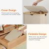 imageLifewit 100L Laundry Basket with Lid Clothes Hampers for Laundry with Bamboo Handles and A Removable Bag Large Foldable Laundry Hamper for Bedroom Bathroom Dorm Laundry Room GrayBeige