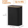 imageLifewit 100L Laundry Basket with Lid Clothes Hampers for Laundry with Bamboo Handles and A Removable Bag Large Foldable Laundry Hamper for Bedroom Bathroom Dorm Laundry Room GrayBlack