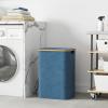 imageLifewit 100L Laundry Basket with Lid Clothes Hampers for Laundry with Bamboo Handles and A Removable Bag Large Foldable Laundry Hamper for Bedroom Bathroom Dorm Laundry Room GrayDark Blue