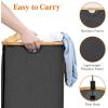 imageLifewit 100L Laundry Basket with Lid Clothes Hampers for Laundry with Bamboo Handles and A Removable Bag Large Foldable Laundry Hamper for Bedroom Bathroom Dorm Laundry Room GrayDark Gray