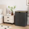 imageLifewit 100L Laundry Basket with Lid Clothes Hampers for Laundry with Bamboo Handles and A Removable Bag Large Foldable Laundry Hamper for Bedroom Bathroom Dorm Laundry Room GrayDark Gray