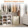 imageLifewit 120L Double Laundry Hamper with Lid Large Dual Laundry Basket Removable Bags 2 Sections Aesthetic Clothes Hampers for Laundry with Bamboo Handles for Bedroom Bathroom Dorm BlackBeige