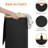 imageLifewit 120L Double Laundry Hamper with Lid Large Dual Laundry Basket Removable Bags 2 Sections Aesthetic Clothes Hampers for Laundry with Bamboo Handles for Bedroom Bathroom Dorm BlackBlack