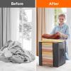 imageLifewit 120L Extra Large Blanket Storage Bags Foldable Comforter Storage with Reinforced Handles Clothes Storage Containers for King Comforter Bedding Pillow Sheet Storage Bin with Lids 3 Pack4
