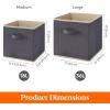 imageLifewit 13 Inch Cube Storage Bins Storage Cubes Foldable Medium Decorative Fabric Storage Baskets for Organizing Home Organizers with Handles for Shelves Closet Set of 8 36L GreyGray