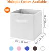 imageLifewit 13 Inch Cube Storage Bins Storage Cubes Foldable Medium Decorative Fabric Storage Baskets for Organizing Home Organizers with Handles for Shelves Closet Set of 8 36L GreyWhite