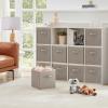 imageLifewit 13 Inch Cube Storage Bins Storage Cubes Foldable Medium Decorative Fabric Storage Baskets for Organizing Home Organizers with Handles for Shelves Closet Set of 8 36L GreyLight Gray