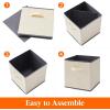 imageLifewit 13 Inch Cube Storage Bins Storage Cubes Foldable Medium Decorative Fabric Storage Baskets for Organizing Home Organizers with Handles for Shelves Closet Set of 8 36L GreyBeige