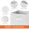 imageLifewit 13 Inch Cube Storage Bins Storage Cubes Foldable Medium Decorative Fabric Storage Baskets for Organizing Home Organizers with Handles for Shelves Closet Set of 8 36L GreyWhite