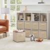 imageLifewit 13 Inch Cube Storage Bins Storage Cubes Foldable Medium Decorative Fabric Storage Baskets for Organizing Home Organizers with Handles for Shelves Closet Set of 8 36L GreyBeige