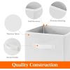 imageLifewit 13 Inch Cube Storage Bins Storage Cubes Foldable Medium Decorative Fabric Storage Baskets for Organizing Home Organizers with Handles for Shelves Closet Set of 8 36L GreyWhite