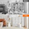imageLifewit 13 Inch Cube Storage Bins Storage Cubes Foldable Medium Decorative Fabric Storage Baskets for Organizing Home Organizers with Handles for Shelves Closet Set of 8 36L GreyWhite