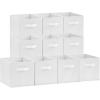 imageLifewit 13 Inch Cube Storage Bins Storage Cubes Foldable Medium Decorative Fabric Storage Baskets for Organizing Home Organizers with Handles for Shelves Closet Set of 8 36L GreyWhite