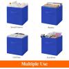 imageLifewit 13 Inch Cube Storage Bins Storage Cubes Foldable Medium Decorative Fabric Storage Baskets for Organizing Home Organizers with Handles for Shelves Closet Set of 8 36L GreyBlue