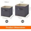 imageLifewit 13 Inch Cube Storage Bins Storage Cubes Foldable Medium Decorative Fabric Storage Baskets for Organizing Home Organizers with Handles for Shelves Closet Set of 8 36L GreyGray