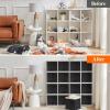 imageLifewit 13 Inch Cube Storage Bins Storage Cubes Foldable Medium Decorative Fabric Storage Baskets for Organizing Home Organizers with Handles for Shelves Closet Set of 8 36L GreyBlack
