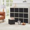 imageLifewit 13 Inch Cube Storage Bins Storage Cubes Foldable Medium Decorative Fabric Storage Baskets for Organizing Home Organizers with Handles for Shelves Closet Set of 8 36L GreyBlack
