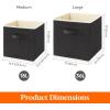 imageLifewit 13 Inch Cube Storage Bins Storage Cubes Foldable Medium Decorative Fabric Storage Baskets for Organizing Home Organizers with Handles for Shelves Closet Set of 8 36L GreyBlack
