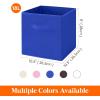 imageLifewit 13 Inch Cube Storage Bins Storage Cubes Foldable Medium Decorative Fabric Storage Baskets for Organizing Home Organizers with Handles for Shelves Closet Set of 8 36L GreyBlue