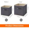 imageLifewit 13 Inch Cube Storage Bins Storage Cubes Foldable Medium Decorative Fabric Storage Baskets for Organizing Home Organizers with Handles for Shelves Closet Set of 8 36L GreyGrayBlack