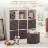 imageLifewit 13 Inch Cube Storage Bins Storage Cubes Foldable Medium Decorative Fabric Storage Baskets for Organizing Home Organizers with Handles for Shelves Closet Set of 8 36L GreyBrown