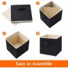 imageLifewit 13 Inch Cube Storage Bins Storage Cubes Foldable Medium Decorative Fabric Storage Baskets for Organizing Home Organizers with Handles for Shelves Closet Set of 8 36L GreyBlack