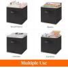 imageLifewit 13 Inch Cube Storage Bins Storage Cubes Foldable Medium Decorative Fabric Storage Baskets for Organizing Home Organizers with Handles for Shelves Closet Set of 8 36L GreyBlack