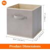 imageLifewit 13 Inch Cube Storage Bins Storage Cubes Foldable Medium Decorative Fabric Storage Baskets for Organizing Home Organizers with Handles for Shelves Closet Set of 8 36L GreyLight Gray