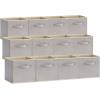 imageLifewit 13 Inch Cube Storage Bins Storage Cubes Foldable Medium Decorative Fabric Storage Baskets for Organizing Home Organizers with Handles for Shelves Closet Set of 8 36L GreyLight Gray