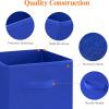 imageLifewit 13 Inch Cube Storage Bins Storage Cubes Foldable Medium Decorative Fabric Storage Baskets for Organizing Home Organizers with Handles for Shelves Closet Set of 8 36L GreyBlue