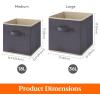 imageLifewit 13 Inch Cube Storage Bins Storage Cubes Foldable Medium Decorative Fabric Storage Baskets for Organizing Home Organizers with Handles for Shelves Closet Set of 8 36L GreyGray