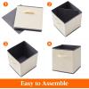imageLifewit 13 Inch Cube Storage Bins Storage Cubes Foldable Medium Decorative Fabric Storage Baskets for Organizing Home Organizers with Handles for Shelves Closet Set of 8 36L GreyBeige