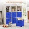 imageLifewit 13 Inch Cube Storage Bins Storage Cubes Foldable Medium Decorative Fabric Storage Baskets for Organizing Home Organizers with Handles for Shelves Closet Set of 8 36L GreyBlue