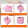 imageLifewit 13 Inch Cube Storage Bins Storage Cubes Foldable Medium Decorative Fabric Storage Baskets for Organizing Home Organizers with Handles for Shelves Closet Set of 8 36L GreyPink