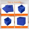 imageLifewit 13 Inch Cube Storage Bins Storage Cubes Foldable Medium Decorative Fabric Storage Baskets for Organizing Home Organizers with Handles for Shelves Closet Set of 8 36L GreyBlue