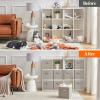 imageLifewit 13 Inch Cube Storage Bins Storage Cubes Foldable Medium Decorative Fabric Storage Baskets for Organizing Home Organizers with Handles for Shelves Closet Set of 8 36L GreyLight Gray