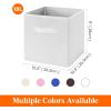 imageLifewit 13 Inch Cube Storage Bins Storage Cubes Foldable Medium Decorative Fabric Storage Baskets for Organizing Home Organizers with Handles for Shelves Closet Set of 8 36L GreyWhite