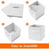 imageLifewit 13 Inch Cube Storage Bins Storage Cubes Foldable Medium Decorative Fabric Storage Baskets for Organizing Home Organizers with Handles for Shelves Closet Set of 8 36L GreyWhite