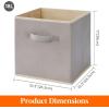 imageLifewit 13 Inch Cube Storage Bins Storage Cubes Foldable Medium Decorative Fabric Storage Baskets for Organizing Home Organizers with Handles for Shelves Closet Set of 8 36L GreyLight Gray