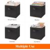 imageLifewit 13 Inch Cube Storage Bins Storage Cubes Foldable Medium Decorative Fabric Storage Baskets for Organizing Home Organizers with Handles for Shelves Closet Set of 8 36L GreyBlack